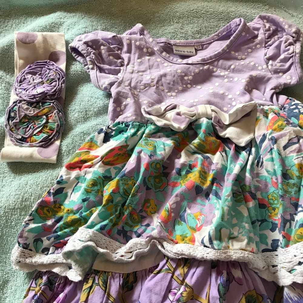 Three-piece ruffle outfit boutique style